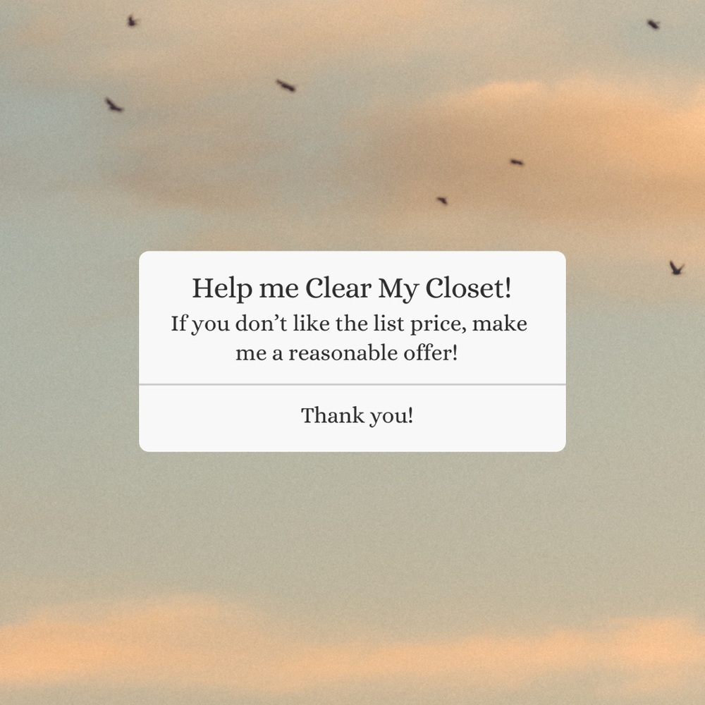 Closet Clearing Notice